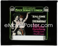 2b1635 SALOME VS. SHENANDOAH glass slide 1919 sexy Phyllis Haver, Charles Murray, Mack Sennett!