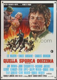 2b0355 DIRTY DOZEN Italian 1p R1970s different Ciriello art of Charles Bronson, Robert Aldrich!