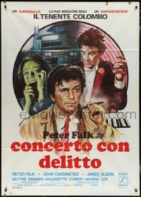 2b0361 ETUDE IN BLACK Italian 1p 1978 cool art of Peter Falk as Detective Columbo & John Cassavetes!