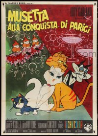 2b0661 GAY PURR-EE Italian 1p 1963 great Rodolfo Gasparri artwork of cartoon cats!