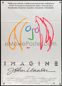 2b0372 IMAGINE Italian 1p 1988 classic self portrait artwork by former Beatle John Lennon!