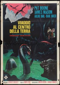 2b0375 JOURNEY TO THE CENTER OF THE EARTH Italian 1p R1969 Jules Verne, different sci-fi monster art