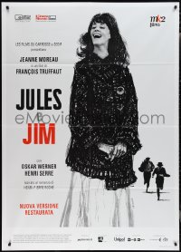 2b0376 JULES & JIM Italian 1p R2019 Francois Truffaut's Jules et Jim, art of Jeanne Moreau by Broutin