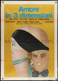 2b0381 LOVE IN 3D Italian 1p 1977 Liebe in Drei Dimensionen, completely different sexy leg/face art!