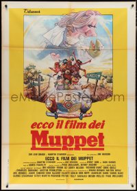 2b0387 MUPPET MOVIE Italian 1p 1980 Jim Henson, Drew Struzan art of Kermit the Frog & Miss Piggy!