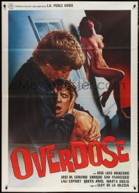 2b0391 OVERDOSE Italian 1p 1985 Enzo Sciotti art of drug addict & sexy naked woman!