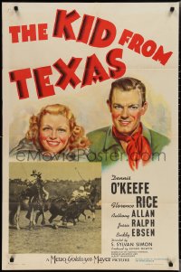 2b1104 KID FROM TEXAS 1sh 1939 Rice wonders what made O'Keefe think she likes him!