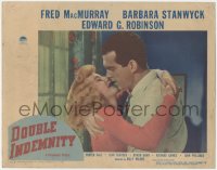 2b1292 DOUBLE INDEMNITY LC #4 1944 Billy Wilder, c/u Fred MacMurray about to kiss Barbara Stanwyck!