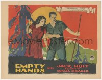 2b1294 EMPTY HANDS LC 1924 pretty spoiled rich Norma Shearer falls for backwoodsman Jack Holt, rare!