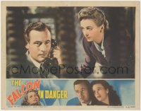 2b1295 FALCON IN DANGER LC 1943 close up of Tom Conway on phone by pretty Elaine Shepard!