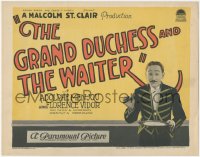 2b1248 GRAND DUCHESS & THE WAITER TC 1926 great image of Adolphe Menjou with platter, ultra rare!