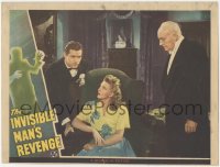 2b1307 INVISIBLE MAN'S REVENGE LC 1944 Hobbes watches Alan Curtis talk to Evelyn Ankers in chair!