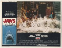 2b1309 JAWS LC #8 1975 Roy Scheider, Robert Shaw & Richard Dreyfuss need a bigger boat, Spielberg!