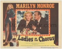 2b1313 LADIES OF THE CHORUS LC R1952 close up of smiling Marilyn Monroe being romanced by Rand Brooks!