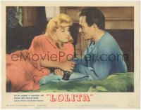 2b1319 LOLITA LC #6 1962 Stanley Kubrick, close up of Sue Lyon w/Coke bottle & James Mason on bed!