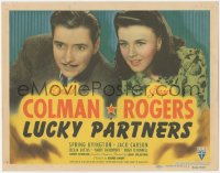 2b1256 LUCKY PARTNERS TC 1940 Ronald Colman & Ginger Rogers are unmarried but win lottery, rare!