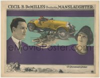 2b1325 MANSLAUGHTER LC 1922 Cecil B DeMille, Leatrice Joy hits a motorcycle cop with her car, rare!