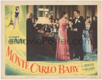 2b1329 MONTE CARLO BABY LC 1953 Audrey Hepburn wearing beautiful gown in gambling casino!