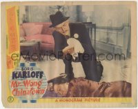 2b1331 MR. WONG IN CHINATOWN LC 1939 Asian detective Boris Karloff finds a clue on dead woman!