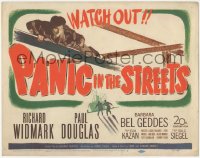 2b1261 PANIC IN THE STREETS TC 1950 Richard Widmark, New Orleans waterfront, Elia Kazan film noir!