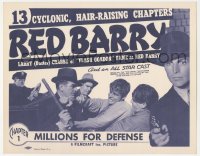 2b1263 RED BARRY chapter 1 TC R1948 Red Barry & Buster Crabbe, serial in 13 hair-raising chapters!!