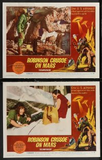 2b1486 ROBINSON CRUSOE ON MARS 2 LCs 1964 Paul Mantee & his man Friday Victor Lundin!