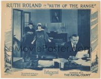 2b1347 RUTH OF THE RANGE chapter 7 LC 1923 bad guy pretends to be Ruth Roland's friend, Fatal Count!