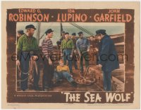 2b1348 SEA WOLF LC 1941 Edward G. Robinson as sadistic Wolf Larsen with John Garfield, Jack London