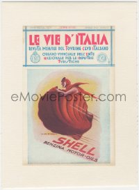 2b0648 LE VIE D'ITALIA linen 6x10 Italian magazine cover 1932 great artwork by Marcello Dudovich!