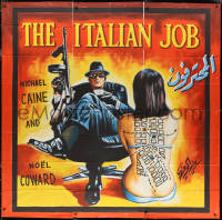 2b0556 ITALIAN JOB hand-painted 76x77 Lebanese R2000s Zeineddine art of map on sexy girl's back!