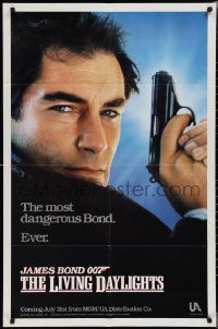 2b1113 LIVING DAYLIGHTS teaser 1sh 1987 Timothy Dalton as the most dangerous James Bond ever!