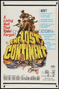 2b1115 LOST CONTINENT 1sh 1968 Hammer sci-fi, great images of sexy girl in peril!