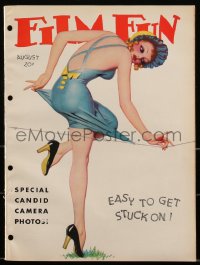 2b0786 FILM FUN magazine August 1937 sexy Enoch Bolles-like art, special candid camera photos!