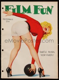 2b0790 FILM FUN magazine December 1937 super sexy Enoch Bolles-like art, she'll bowl you over!