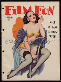 2b0780 FILM FUN magazine February 1937 sexy Enoch Bolles-like art, nice to have a drag with!