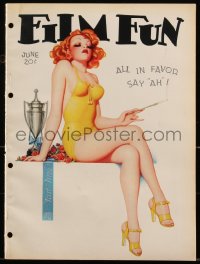 2b0784 FILM FUN magazine June 1937 sexy Enoch Bolles-like art, all in favor say AH!