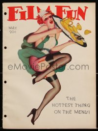 2b0783 FILM FUN magazine May 1937 sexy Enoch Bolles-like art, the hottest thing on the menu!