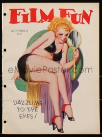 2b0789 FILM FUN magazine November 1937 sexy Enoch Bolles-like art, she's dazzling to the eyes!