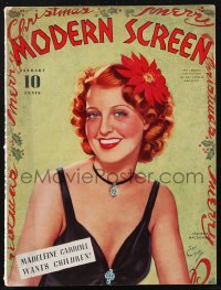 2b0759 MODERN SCREEN magazine January 1940 great cover art of Jeanette MacDonald by Earl Christy!