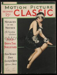 2b0761 MOTION PICTURE CLASSIC magazine December 1930 cover art of sexy Lila Lee by Marland Stone!