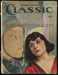 2b0765 MOTION PICTURE CLASSIC magazine Jan 1921 great cover art of Theda Bara by Leo Sielke Jr.!