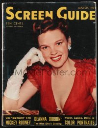 2b0773 SCREEN GUIDE magazine March 1941 great cover portrait of Judy Garland by Jack Albin!