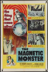 2b1119 MAGNETIC MONSTER 1sh 1953 cosmic Frankenstein came alive & will swallow the Earth!