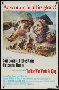 2b1122 MAN WHO WOULD BE KING 1sh 1975 art of Sean Connery & Michael Caine by Tom Jung!