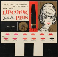 2b0580 LANOLIN PLUS 10x10 advertising display 1950s the creamiest lipstick in the world!