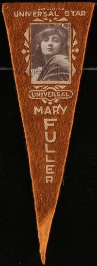 2b1527 MARY FULLER 3x9 felt pennant 1910s great portrait of the pretty Universal silent actress!