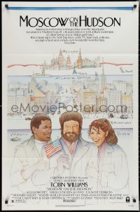 2b1133 MOSCOW ON THE HUDSON 1sh 1984 controversial artwork of Russian Robin Williams by Craig!