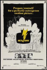 2b1137 NETWORK 1sh 1976 written by Paddy Cheyefsky, William Holden, Sidney Lumet classic!