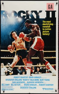 2b0579 ROCKY II INCOMPLETE int'l 1-stop poster 1979 Stallone & Weathers, different boxing 1sh image!