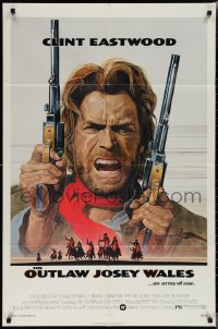 2b1145 OUTLAW JOSEY WALES NSS style 1sh 1976 Clint Eastwood is an army of one, Anderson art!